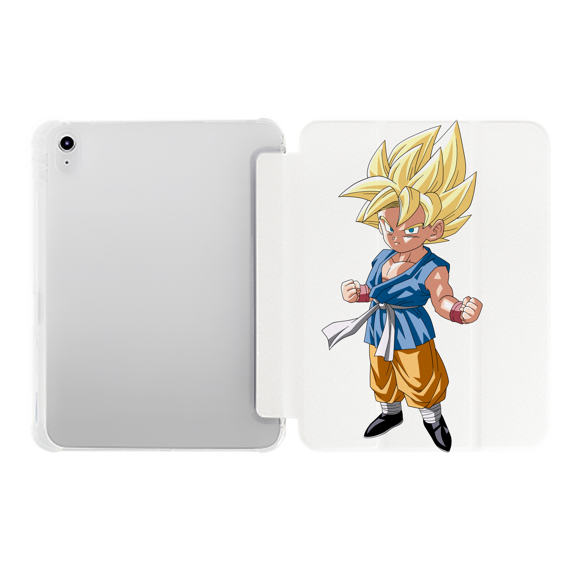 （画像用） ドラゴンボール 孫 悟飯（そんごはん）DRAGON BALL Son Gohan IPad ケース ペン収納付き 三つ折りスタンド PUレザー×シリコン 対応機種9.5/10.5/10.9インチ